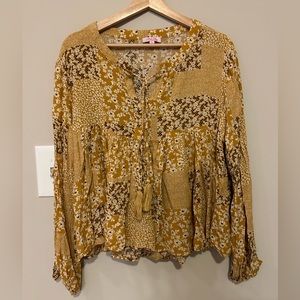 Pink Lily Floral Blouse